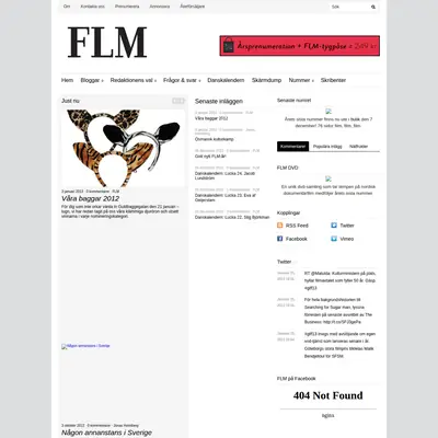 FLM startsida 2013