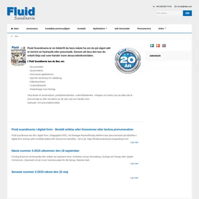 FLUID SCANDINAVIA startsida 2015