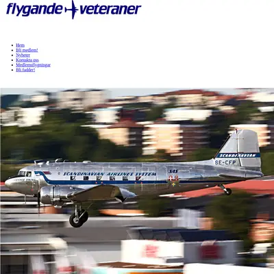 Flygande Veteraner startsida 2015