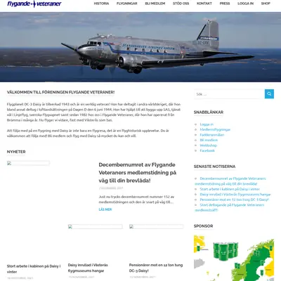 Flygande Veteraner startsida 2022