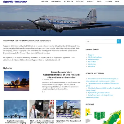 Flygande Veteraner startsida 2023