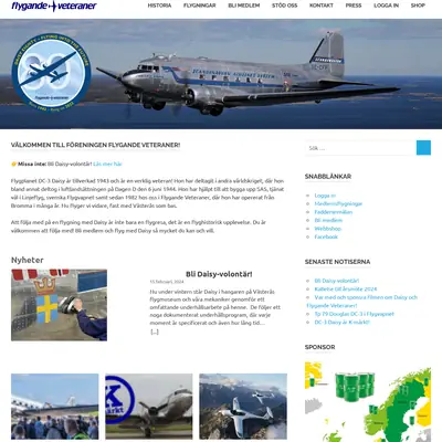 Flygande Veteraner startsida 2024