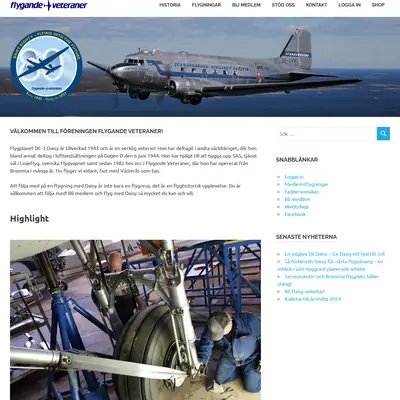 Flygande Veteraner startsida 2025