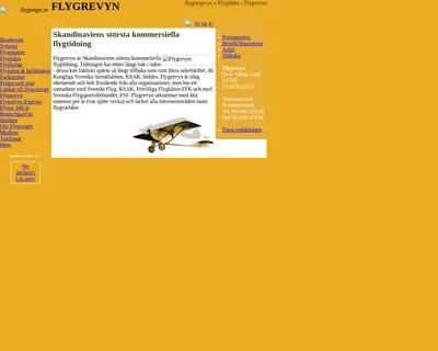 Flygrevyn startsida 2004