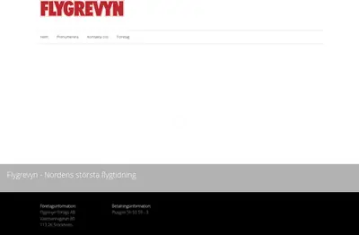 Flygrevyn startsida 2015
