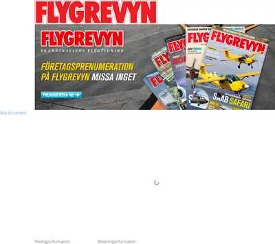 Flygrevyn startsida 2016