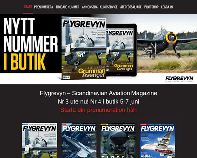 Flygrevyn startsida 2018
