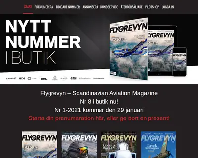 Flygrevyn startsida 2021