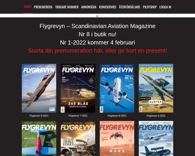 Flygrevyn startsida 2022