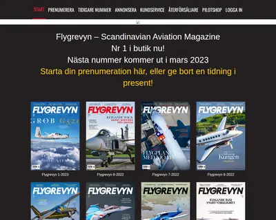 Flygrevyn startsida 2023