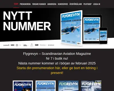 Flygrevyn startsida 2025