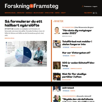 Forskning och Framsteg startsida 2023