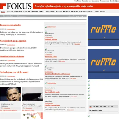 www.fokus.se startsida 2009