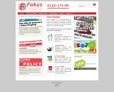 Fokus Finspång startsida 2013