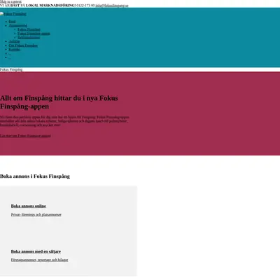 Fokus Finspång startsida 2023