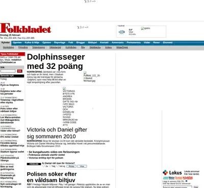 Folkbladet Norrköping startsida 2009