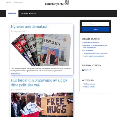 www.folketsnyheter.se startsida 2019