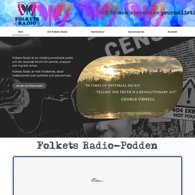 Folkets Radio Kungshamn startsida 2022