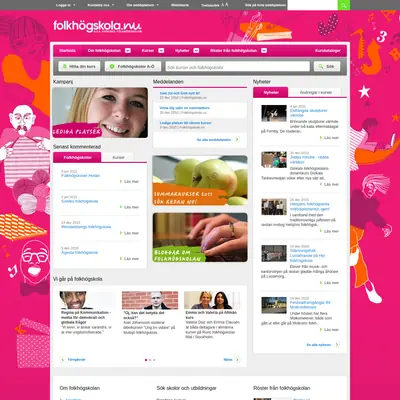 Folkhögskolan startsida 2011