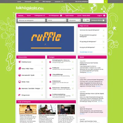 Folkhögskolan startsida 2012
