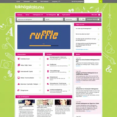Folkhögskolan startsida 2013