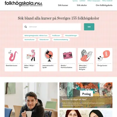 Folkhögskolan startsida 2021