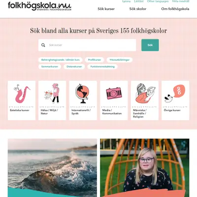 Folkhögskolan startsida 2022