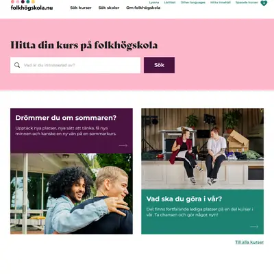 Folkhögskolan startsida 2025