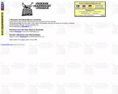 Folkmusikhuset startsida 2004