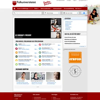 Folkuniversitetet startsida 2014