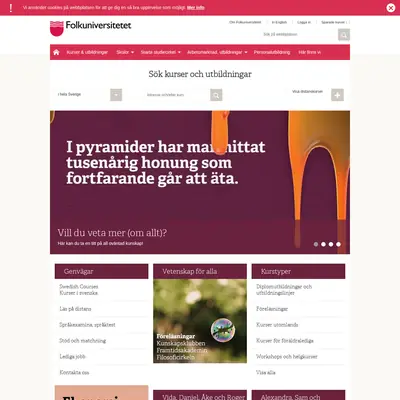 Folkuniversitetet startsida 2017