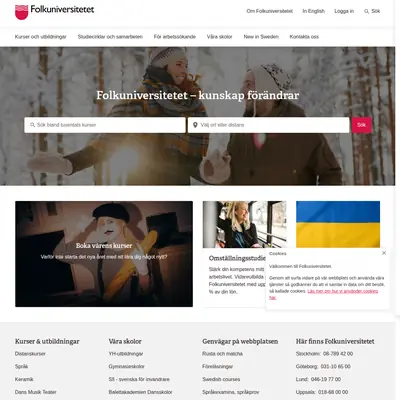 Folkuniversitetet startsida 2023