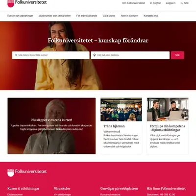 Folkuniversitetet startsida 2026