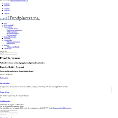 Fondplacerarna, fondplacerarna.se startsida 2021