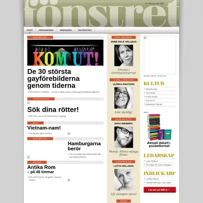 Fönstret startsida 2013