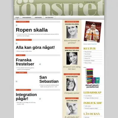 Fönstret startsida 2016