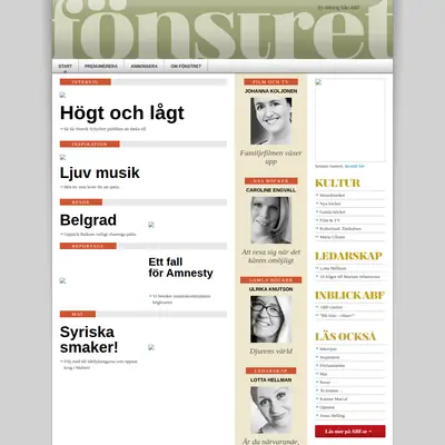 Fönstret startsida 2017