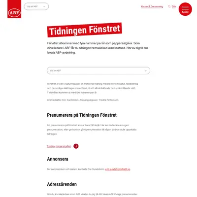 Fönstret startsida 2026