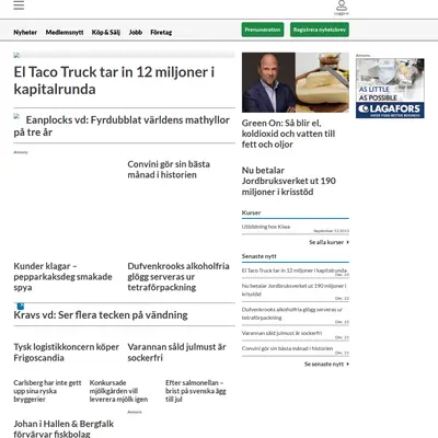 food-supply.se startsida 2024
