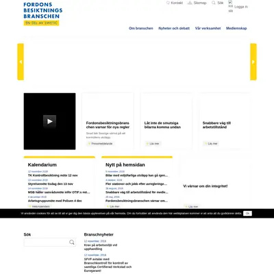 www.fordonsbesiktningsbranschen.se startsida 2018