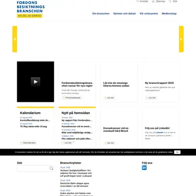 www.fordonsbesiktningsbranschen.se startsida 2019