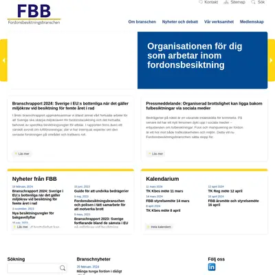 www.fordonsbesiktningsbranschen.se startsida 2024