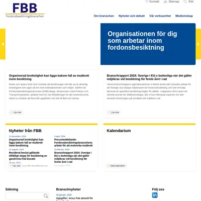 www.fordonsbesiktningsbranschen.se startsida 2025