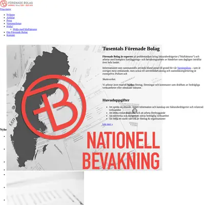 forenadebolag.se startsida 2020