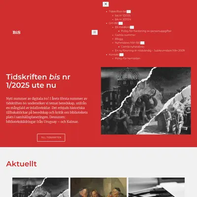 BiS. Bibliotek i Samhälle startsida 2025