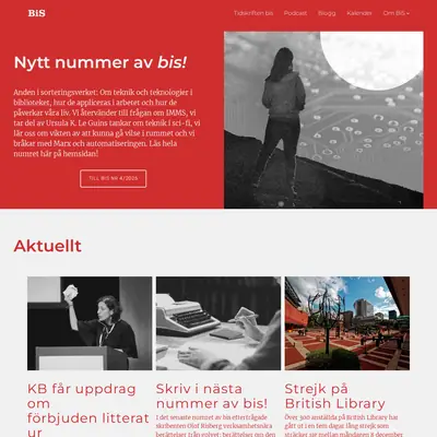 BiS. Bibliotek i Samhälle startsida 2026