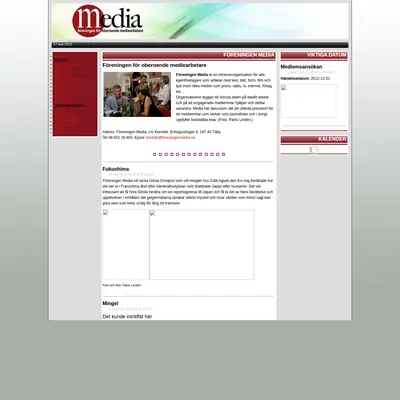 Nytt från Media, www.foreningenmedia.se startsida 2012