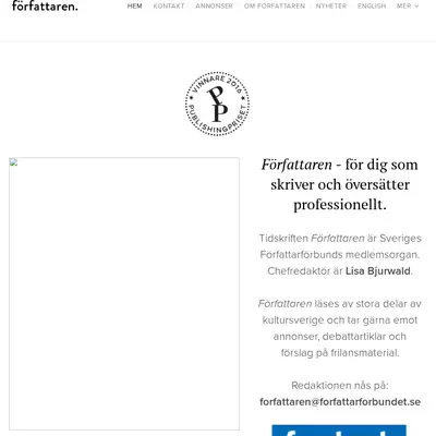 Författaren startsida 2018