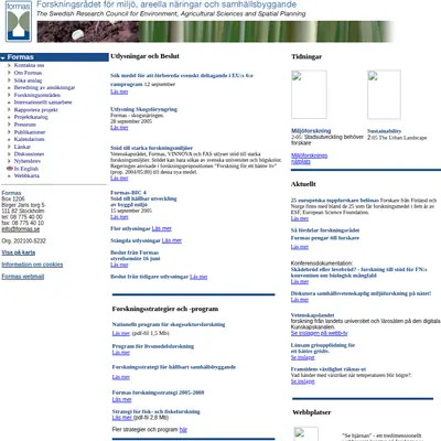 Formas-TV startsida 2005