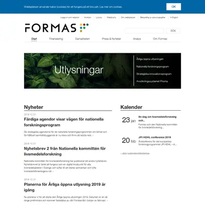 Formas-TV startsida 2019